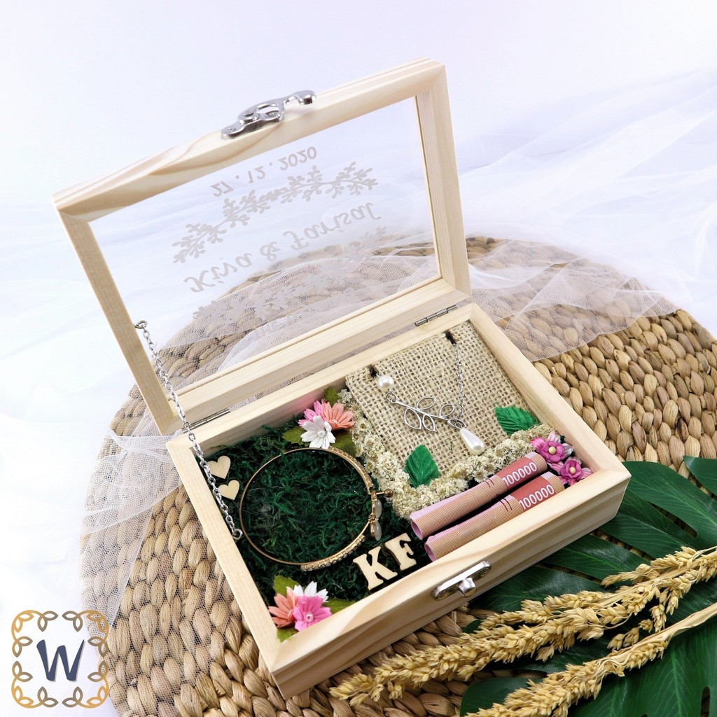 KAYU Marriage DELIVERY DOWRY BOX RUSTIC RING BOX WOODEN JEWELRY BOX ...