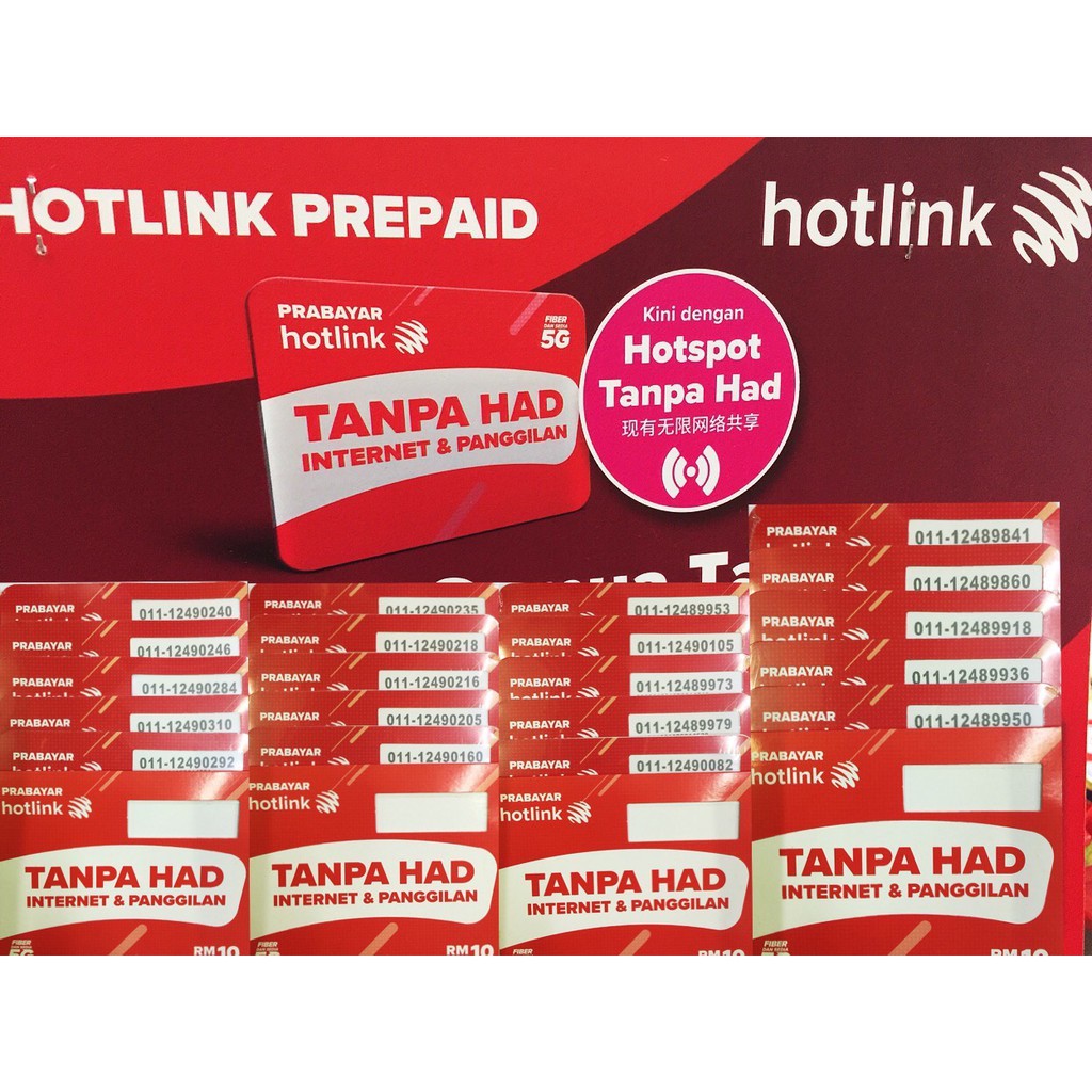 HOTLINK NEW SIM CARD UNLIMITED & PANGGILAN【Credit inside RM5