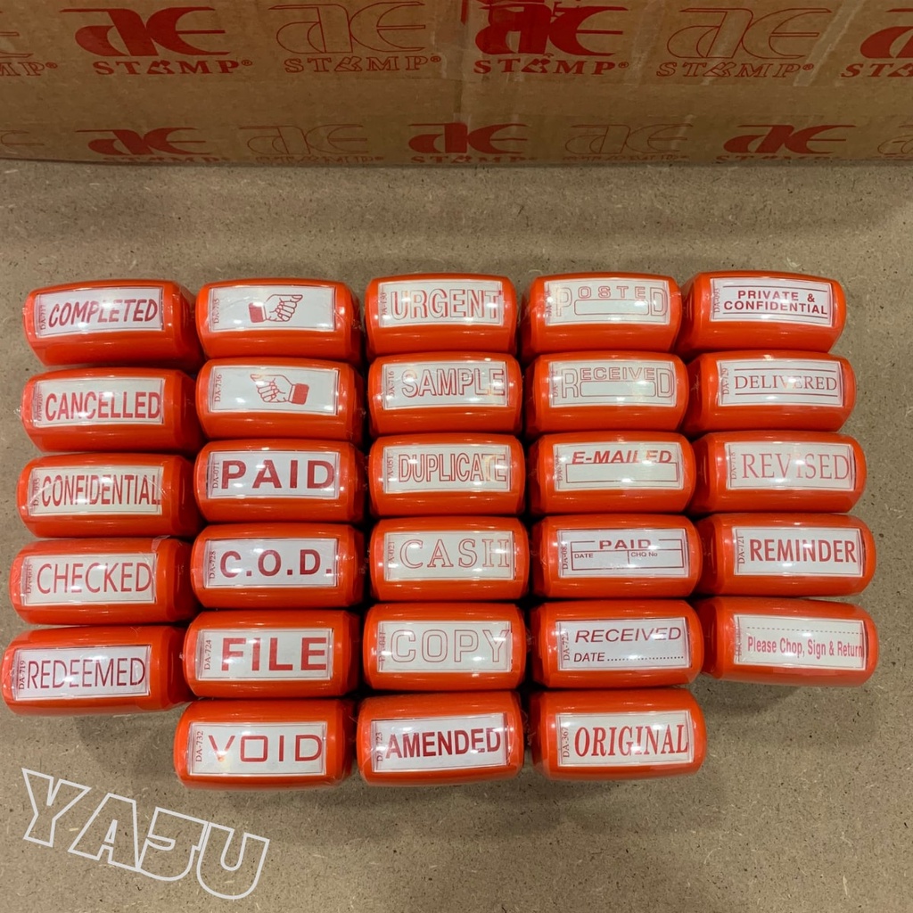 【YAJU!】AE Stock Stamp Self-Inking Ready Made Cop PAID URGENT C.O.D ...