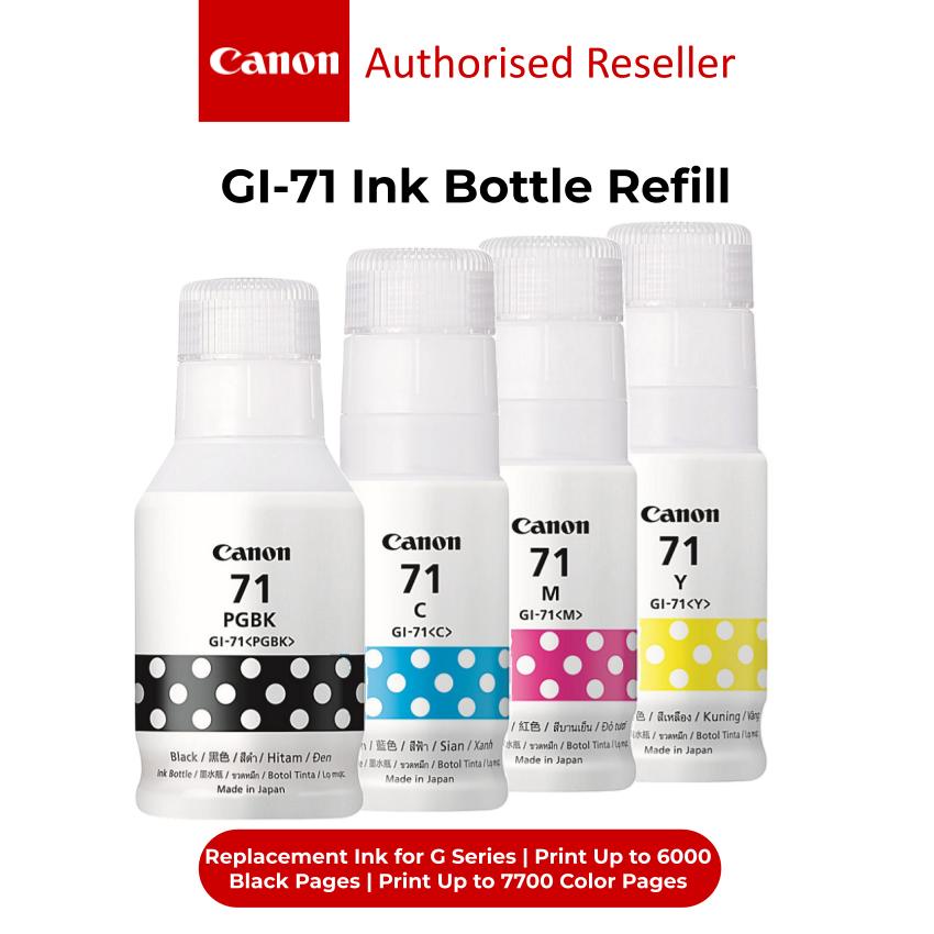 Canon Gi 71 Ink Bottle For Canon Pixma G1020 G2020 G3020 G3060 Shopee Malaysia 7794