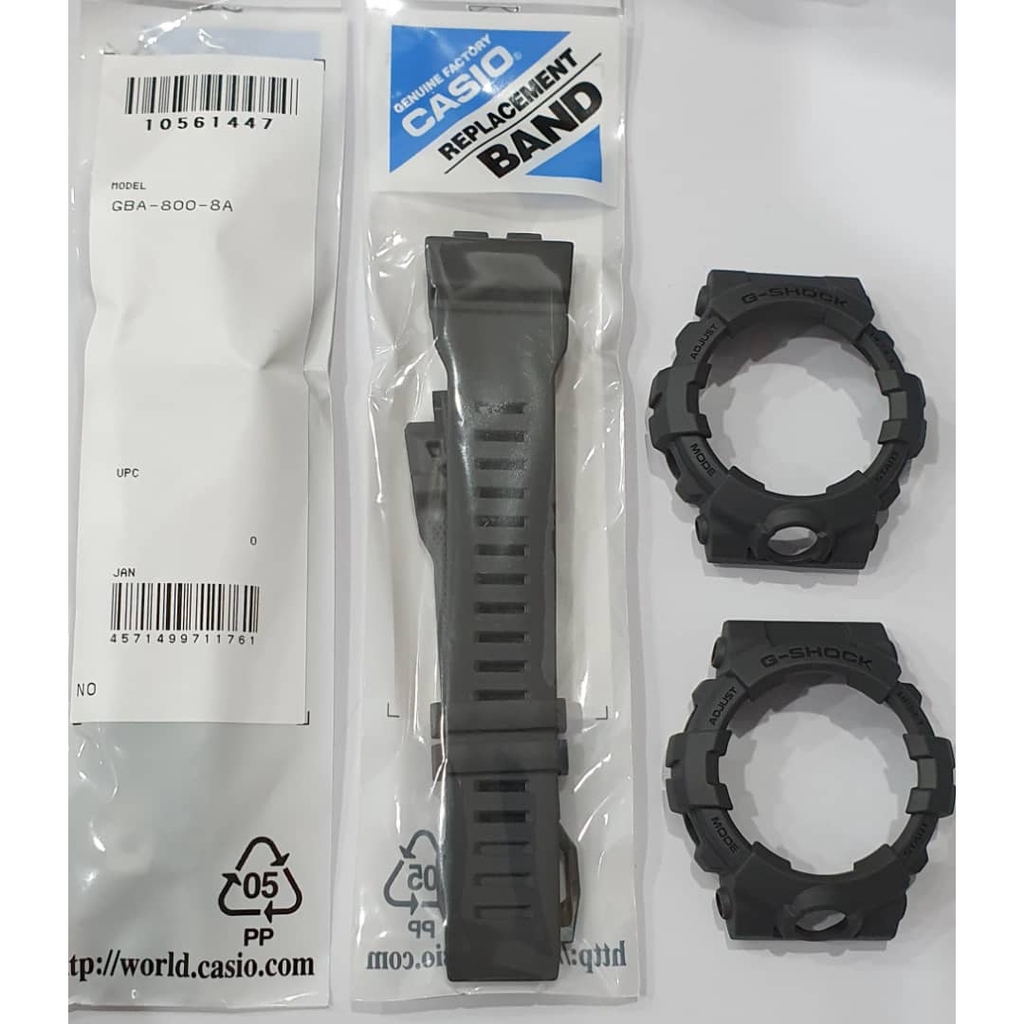 Casio G Shock GBA 800 1A GBA 800 8A Replacement Parts Band and