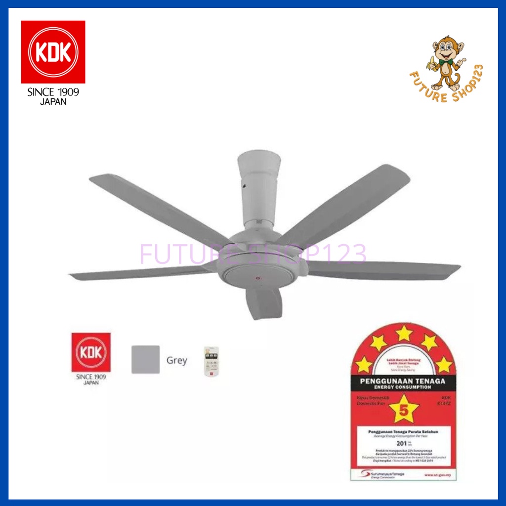 2024 LATEST MODEL KDK REMOTE CEILING FAN K14XZ/K14YZ 4 / 5 BLADE 56 ...