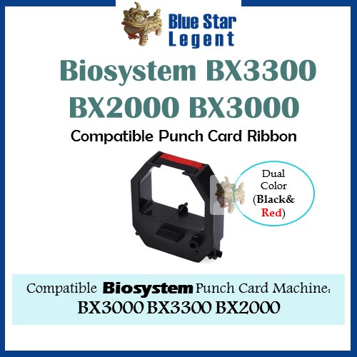 BIOSYSTEM TR917 BX2000 BX3000 BX3300 Punch Card Time Recorder Ribbon ...