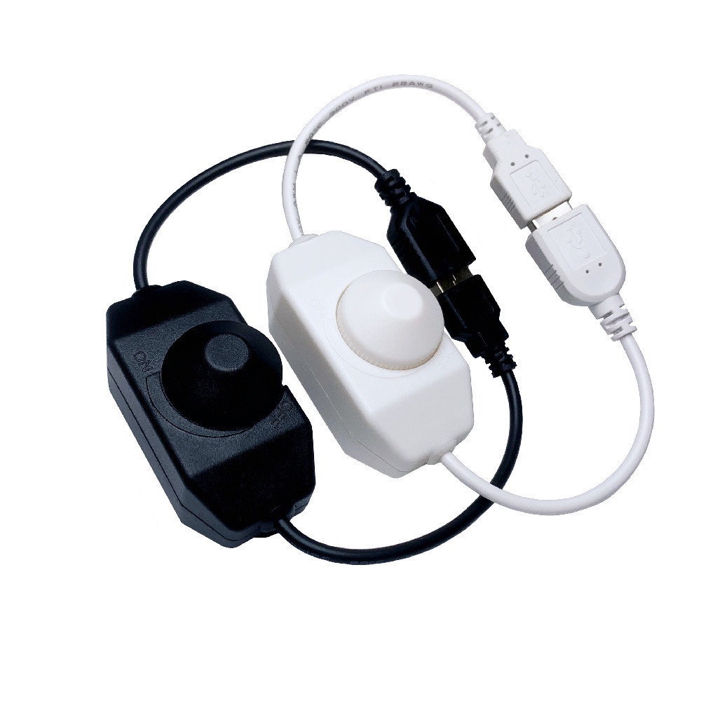 5V USB Knob Dimmer Switch Cable Extension Toggle For USB Lamp USB Fan ...