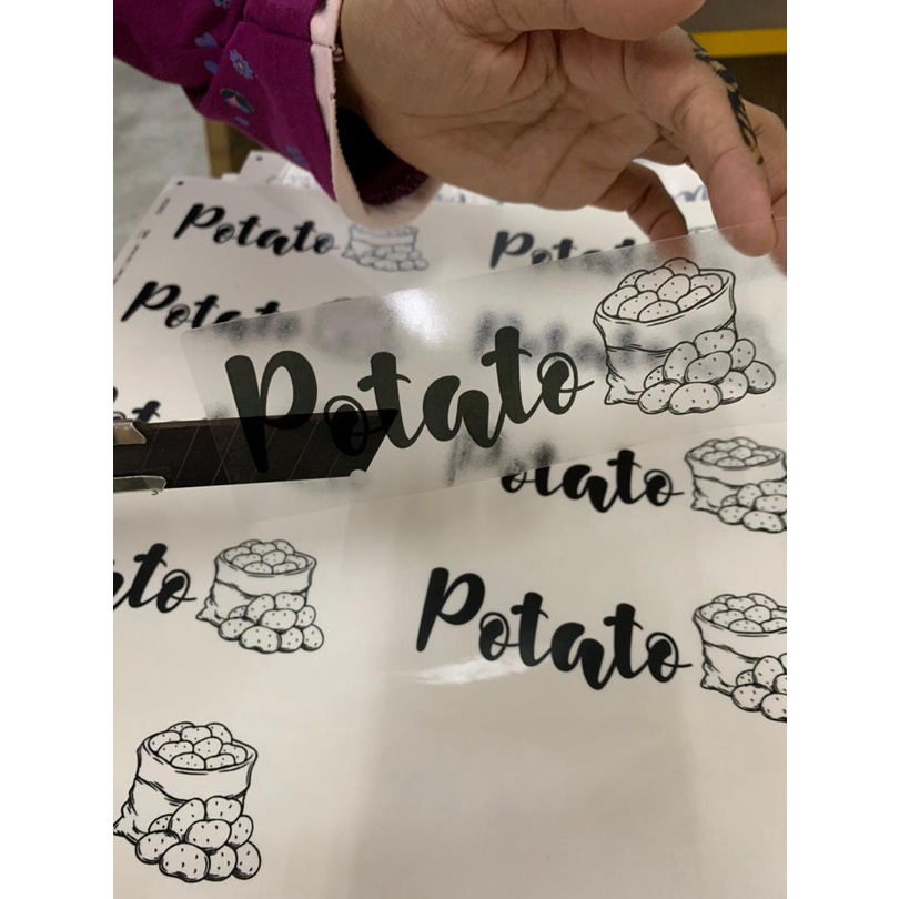 Waterproof Transparent Kitchen Sticker. Custom Kitchen label. Fancy ...