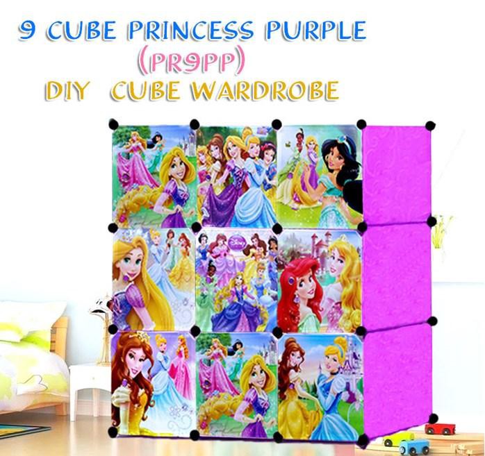 [READY STOK] PRINCESS PURPLE 9C DIY Rack Storage Cabinet Wardrobe With ...