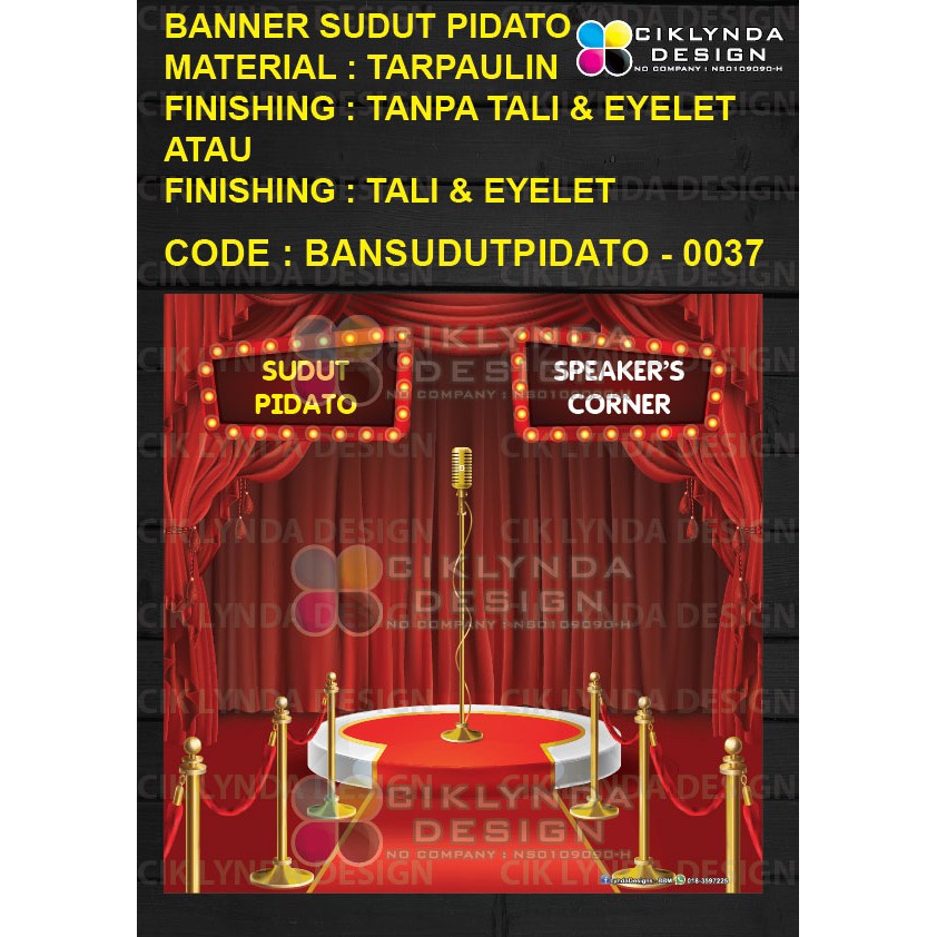 BANNER SUDUT PIDATO SEKOLAH - 6 KAKI X 6 KAKI | Shopee Malaysia