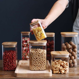 Food Storage Container Refrigerator Noodle Box Granary Transparent Sealed  Can With Lid Storage Bottle Kitchen Snack Storage Box