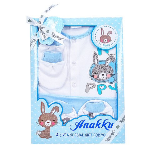 Anakku New Born Baby Bunny Gift Set Blue (4 Pcs) Shopee Malaysia