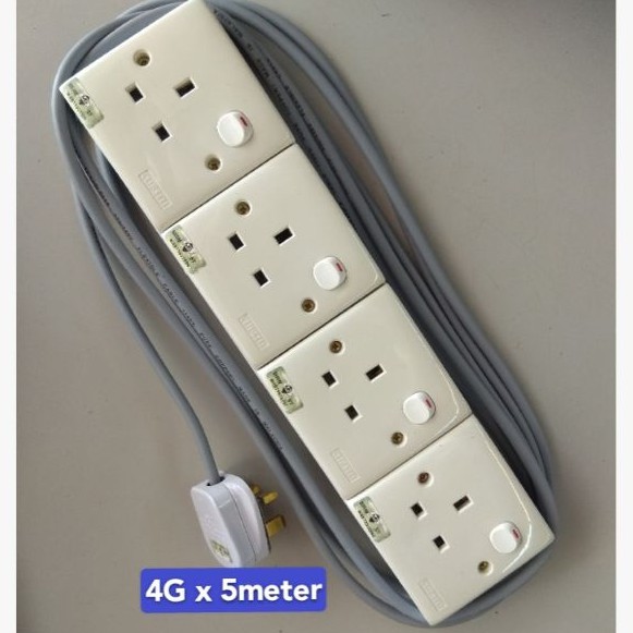 Extension Socket 4G x5meter (sirim) | Shopee Malaysia