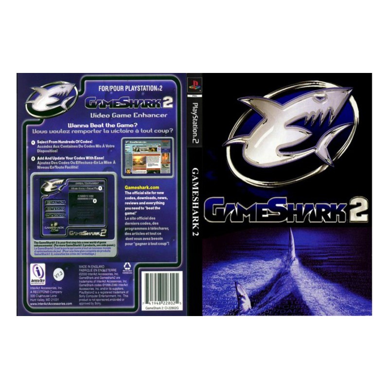 Sony PlayStation 2 PS2 Game Shark Gameshark 2 Video Game Enhancer