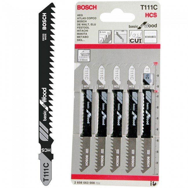 Bosch T111C Jig Saw Blade Plywood Wood / Mata Gergaji Potong Kayu T111C