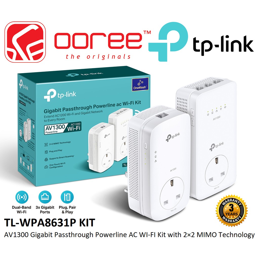 TPLink TL-WPA7617 AV1000 Gigabit AC1200 Mbps Wifi Powerline