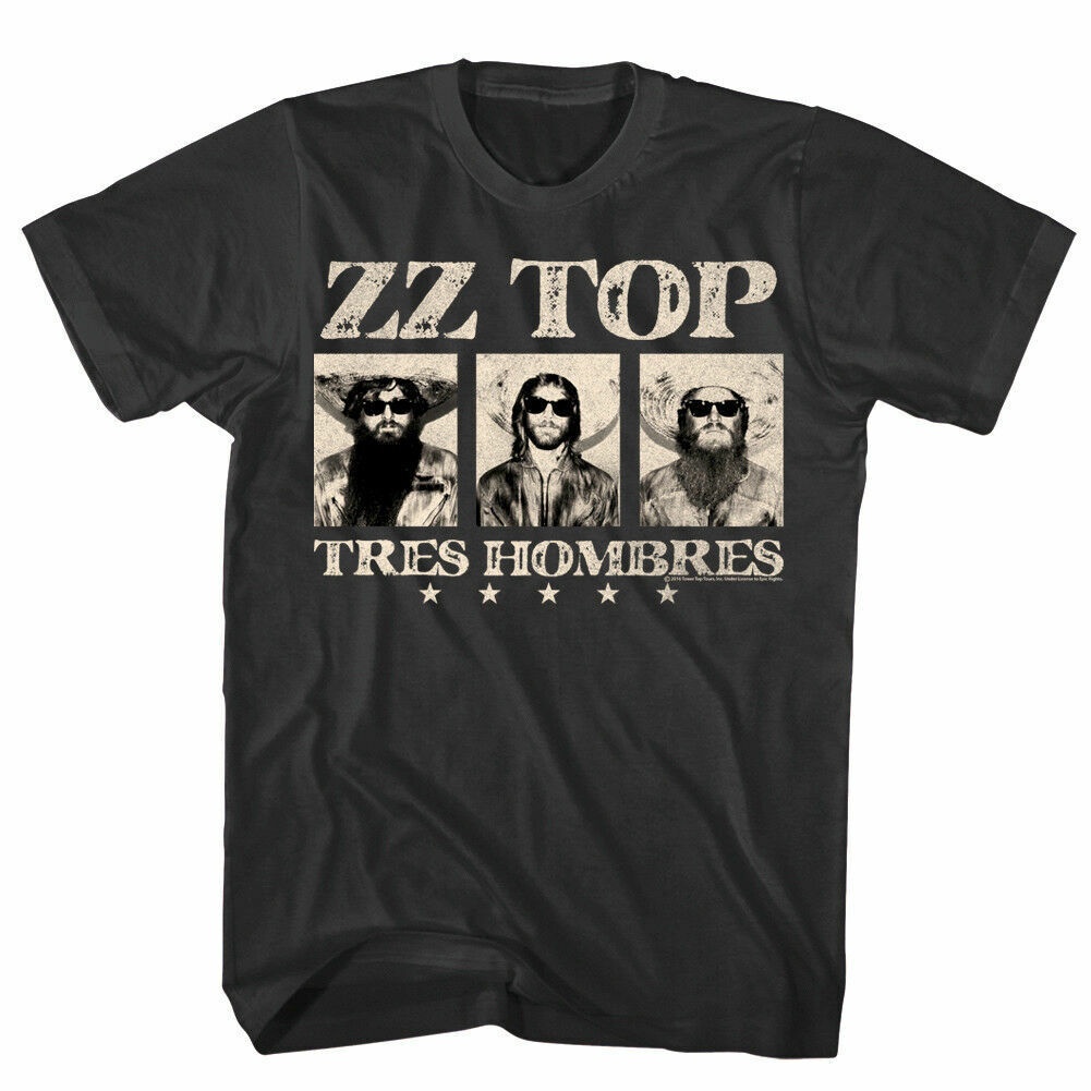 Zz Top Rock Band T Shirt Tres Hombres Album Cover Mens Vintage Men Gift 