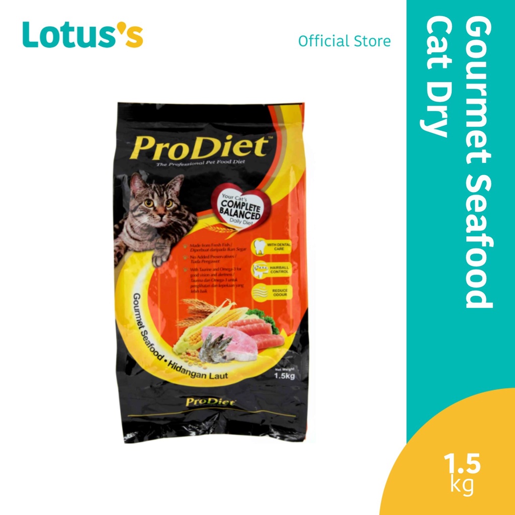 Pro Diet Gourmet Seafood Cat Dry 1.5kg Shopee Malaysia