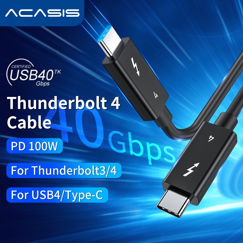 ACASIS Thunderbolt 4 Cable USB 4 40Gbps Data Transfer,100W Charging,8K