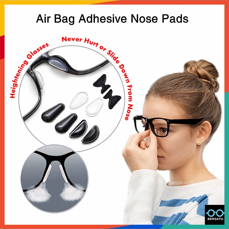 Air Bag Nose Pads Adhesive Eyeglass Nose Pads AntiSlip Comfortable Air