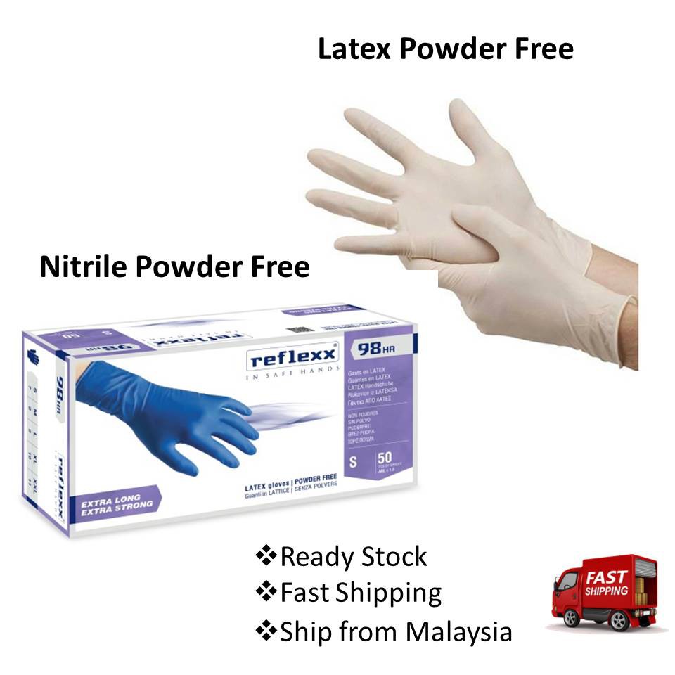 Latex and powder store free gloves