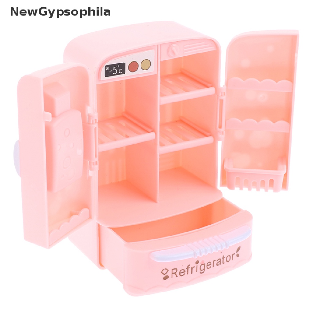 [[NewGypsophila]] 1/12 Dollhouse Miniature Pink Fridge Refrigerator