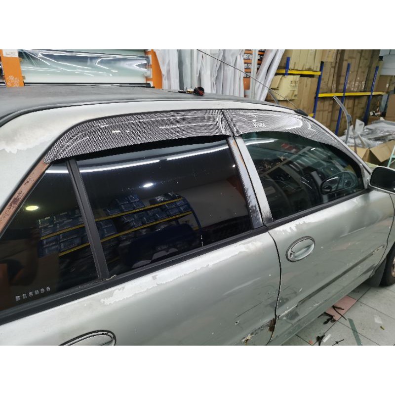 proton wira door visor carbon look move design 1set ( 4pcs ) Shopee