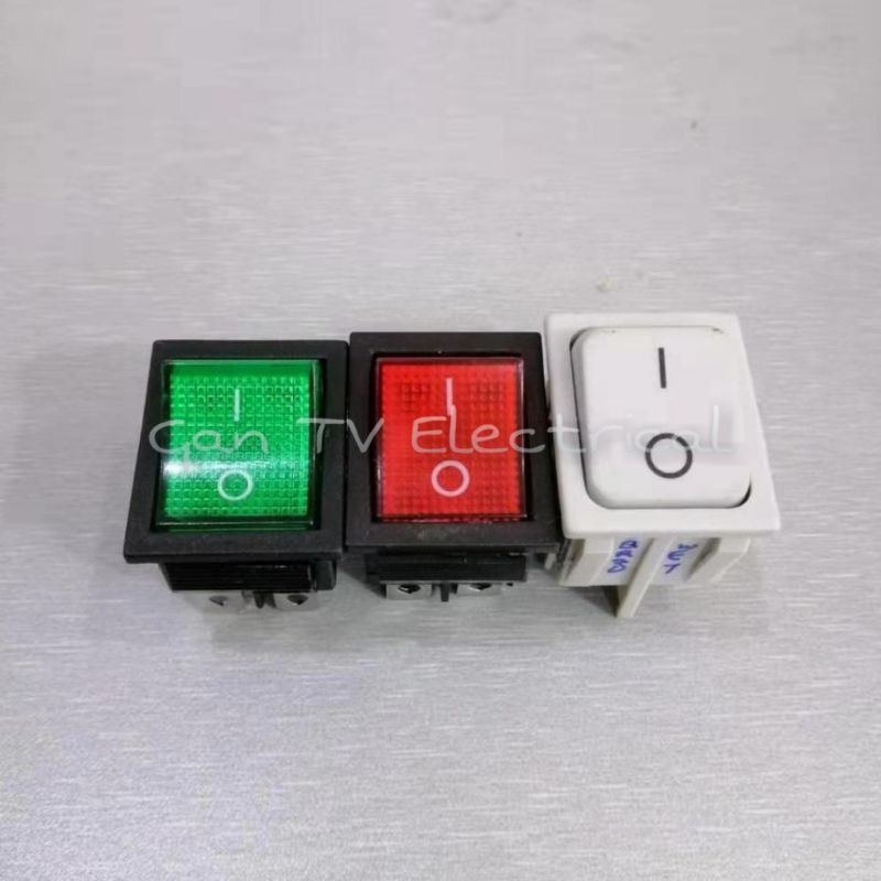 Heavy Duty Rocker Switch Power On Off Button 4 Pins AC 250V 16A Reset ...