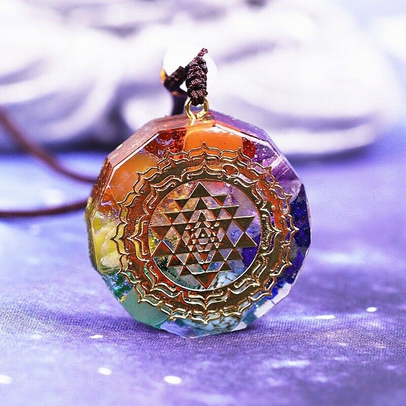 Orgonite pendant deals sri yantra necklace