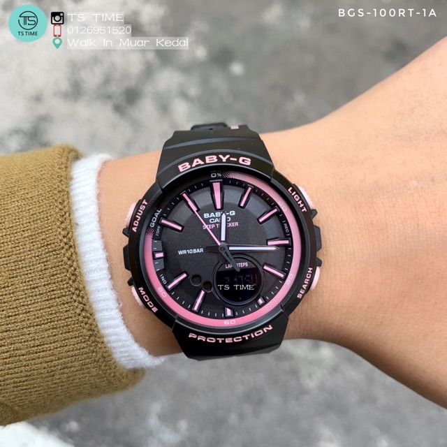 Casio Baby G Step Tracker Series Women s BGS 100 BGS 100RT BGS 100RT 1A Shopee Malaysia