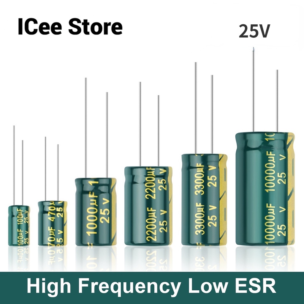thumbnail image 2 of 80-Piece 25V Aluminum Electrolytic Capacitor Kit – 8 Values (10uF To 470uF), 105°C, Radial Lead 2 of 6