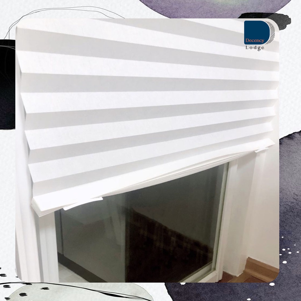 CURTAIN BLINDS PLEATED SCHOTTIS BLIND WHITE 90X180CM DARK GREY