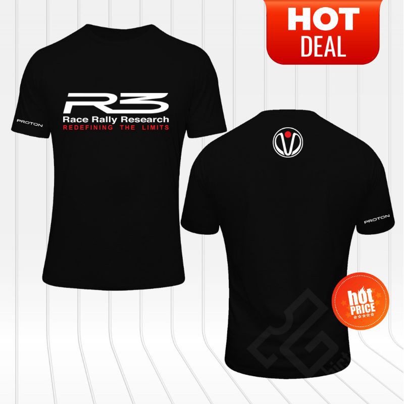 T-Shirt Tee Cotton 170GSM New Proton R3 Race Rally Research Redefining ...