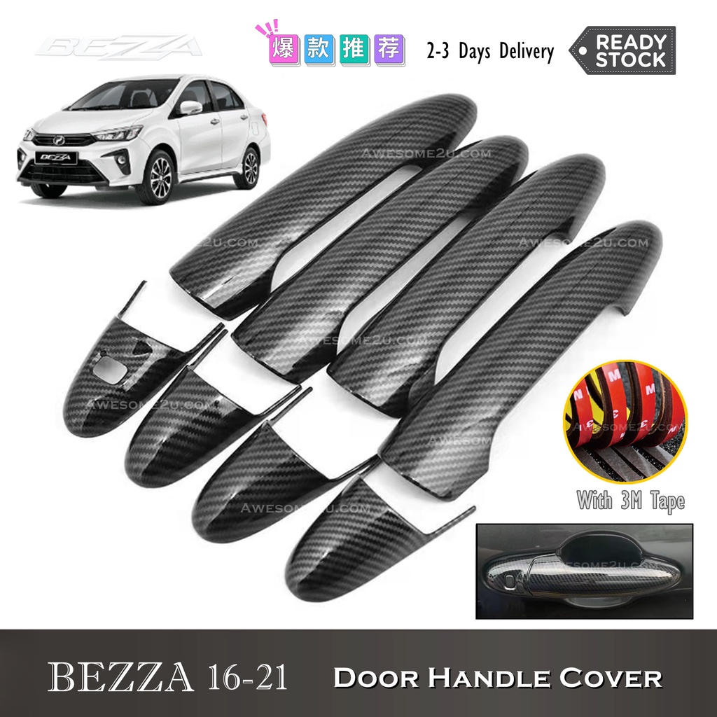 Awesome2u Perodua Bezza 2016-2026 Carbon Fiber Car Door Handle Cover ...