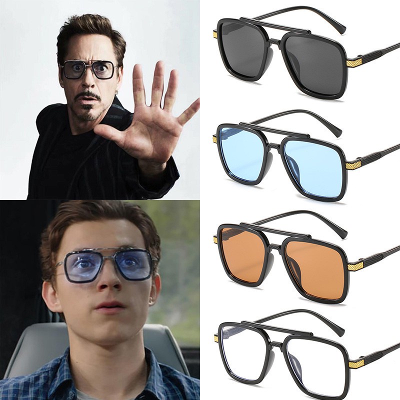 Aesthetic Shades Sunglasses Avengers Tony Stark Flight Style For Men's ...