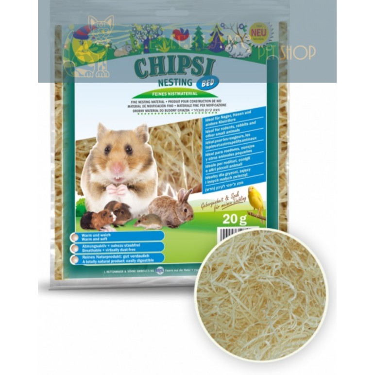 Chipsi Nesting Bed 20g Hamster / Gerbil / Chinchilla Shopee Malaysia