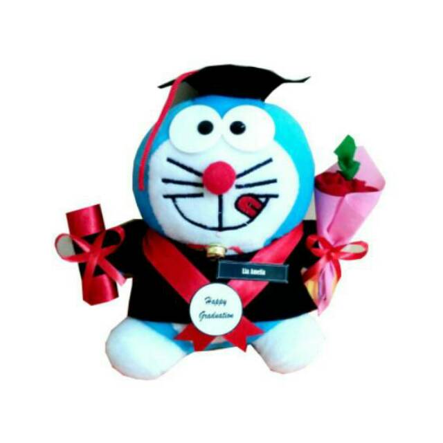 Doraemon Graduation Doll+Packaging+Bouquet | Shopee Malaysia