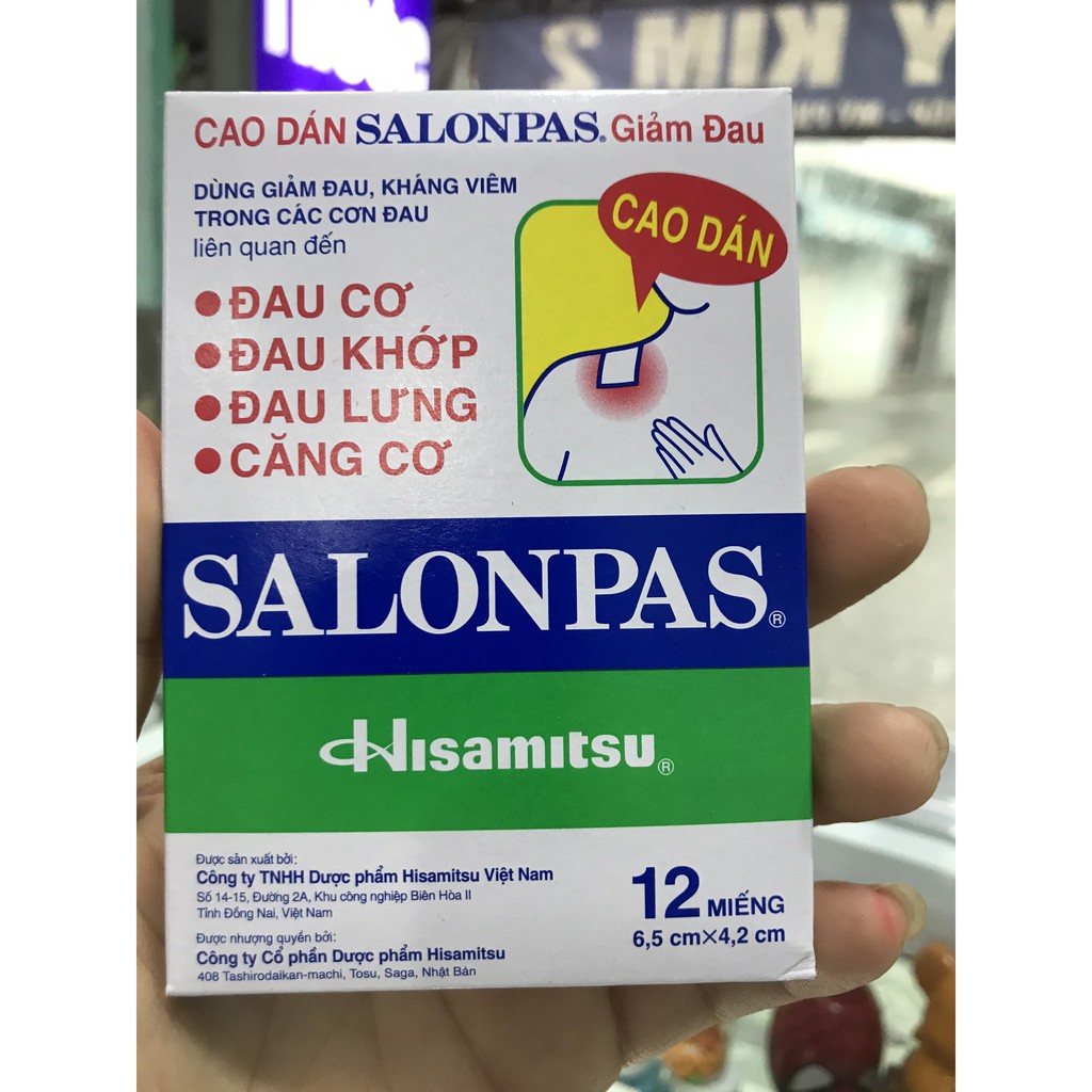 Salonpas Stickers Helps support Relieve muscle pain, joint pain, back ...
