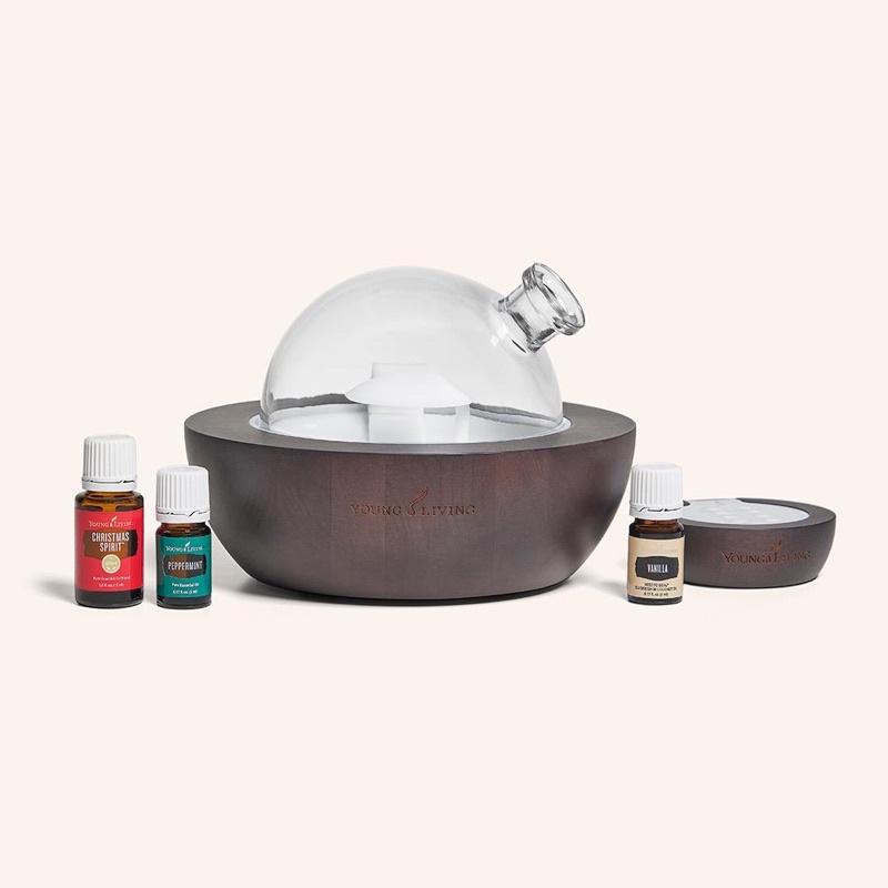 Aria Young Living Mini sold Walnut Diffuser with Bluetooth