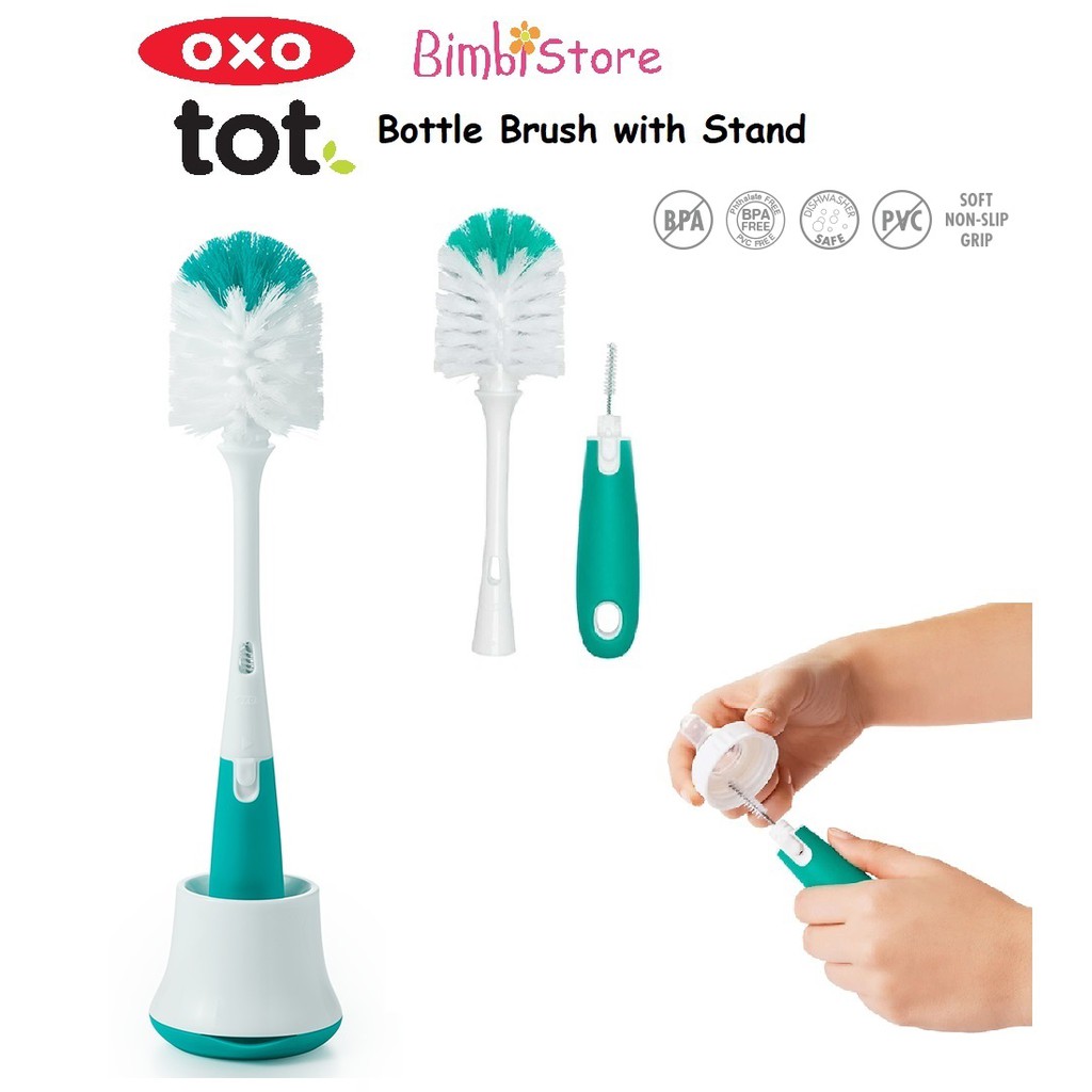 OXO Tot Bottle Brush with Stand, Teal
