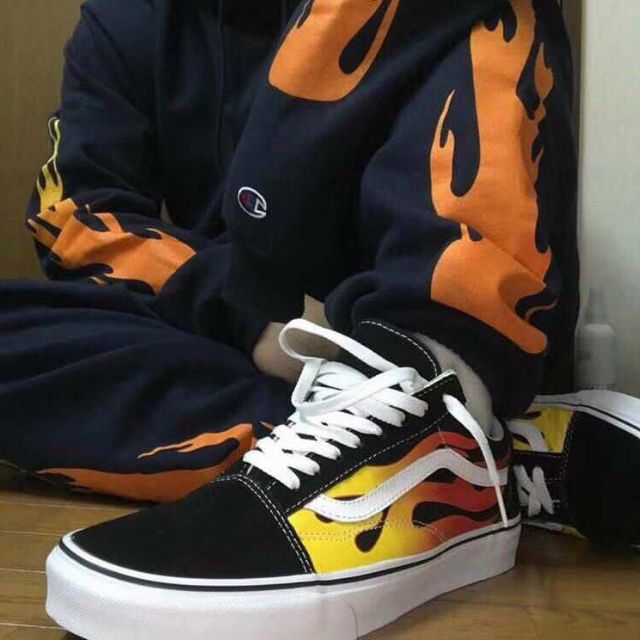 Vans flame 2024 old skool outfit