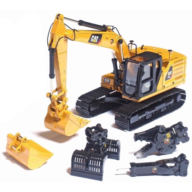Model King Cat Diecast 323 Hydraulic Excavator, Equipped With 4 Types ...