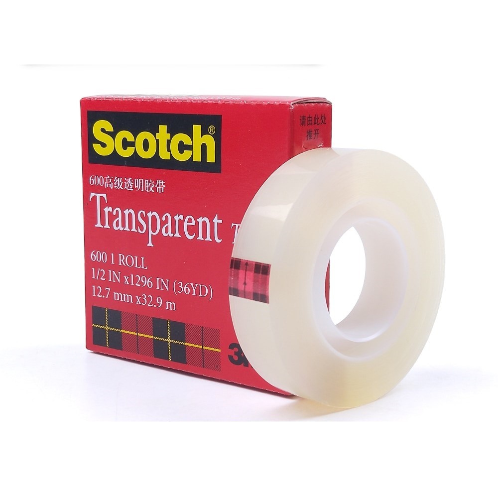 3M Scotch Transparent Tape 1/2 IN