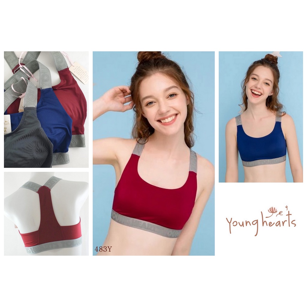 Women's Sport Bra YOUNG HEARTS Thin Foam Full Cup/Sports Bra Underwear  Underwear 483Y