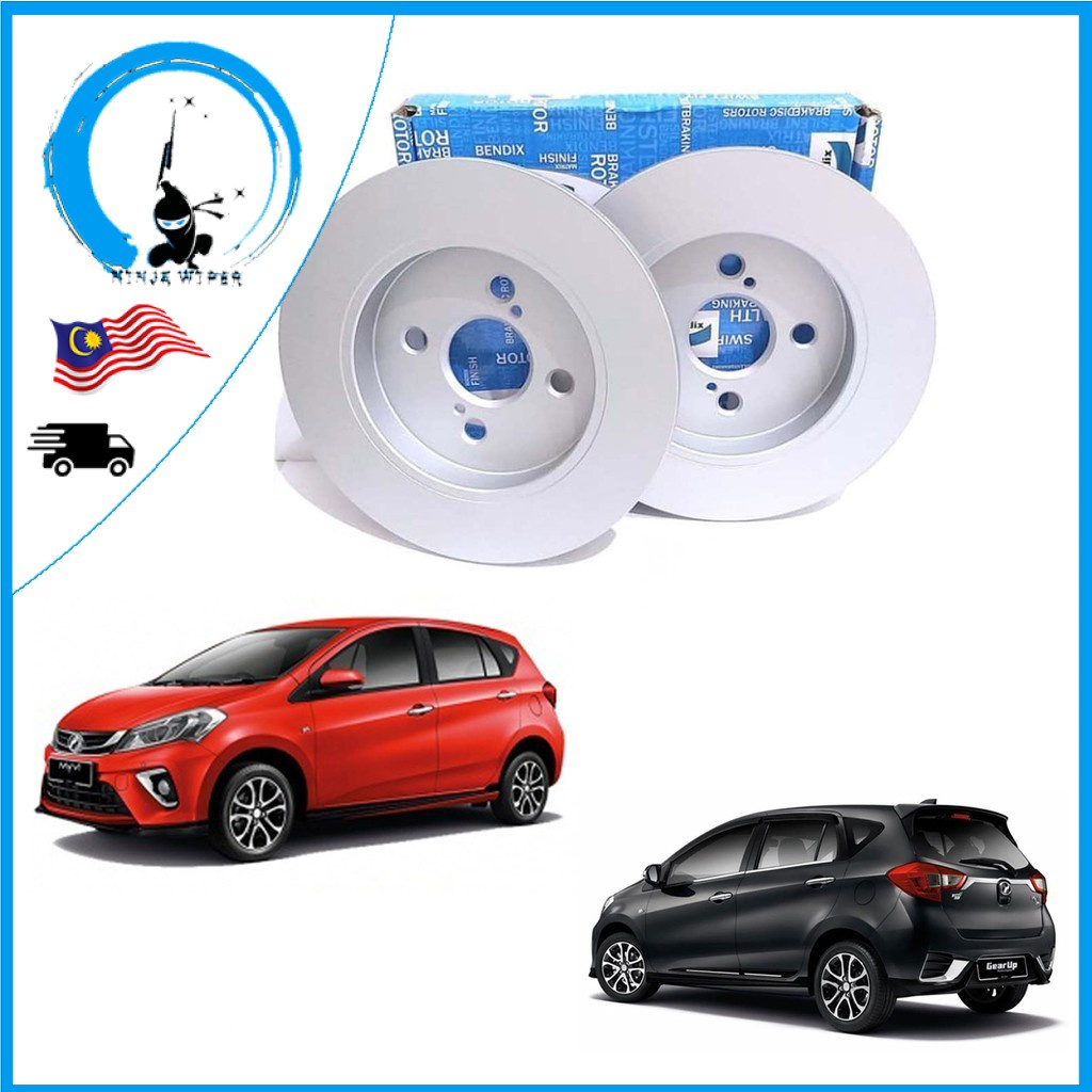 BENDIX FRONT DISC ROTOR PERODUA MYVI 2018+ (1PAIR) (BR9622) | Shopee ...