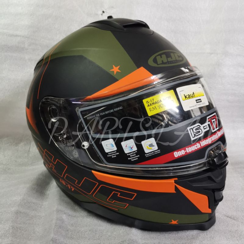 ORIGINAL HJC FULL FACE HELMET IS-17 ARMADA MC7F (L) | Shopee Malaysia