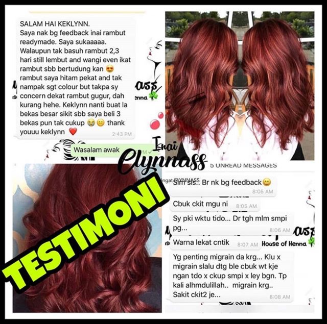 READY STOCK*** Inai Rambut Readymade Halal Sah Solat with Free Plastic ...