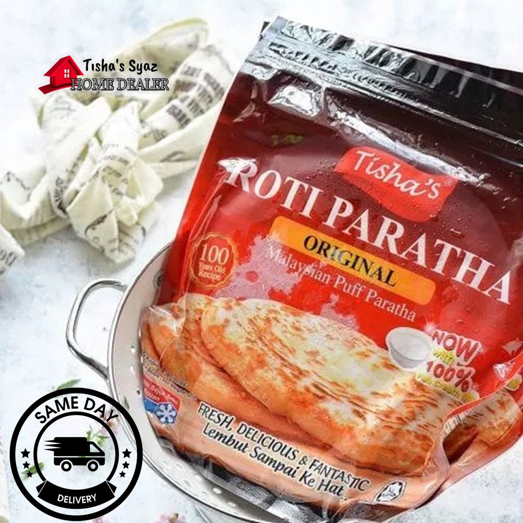 Roti Paratha Tishas Original (1 pack 5 pcs) ( KL Delivery Sahaja ...