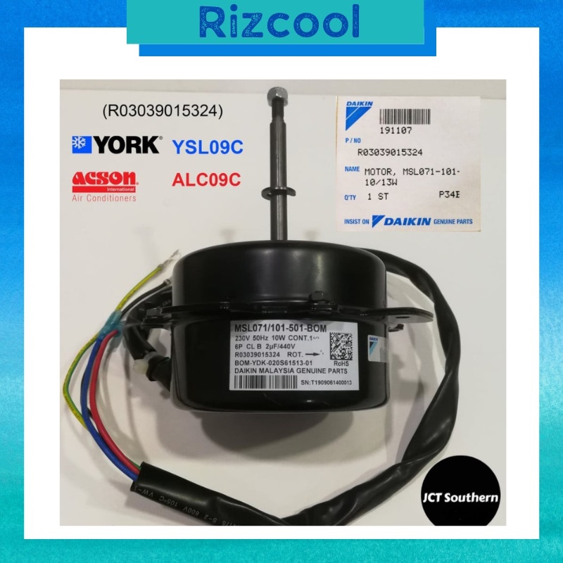 ORIGINAL DAIKIN OUTDOOR FAN MOTOR YSL09C ALS09C (R03039015324) Shopee Malaysia
