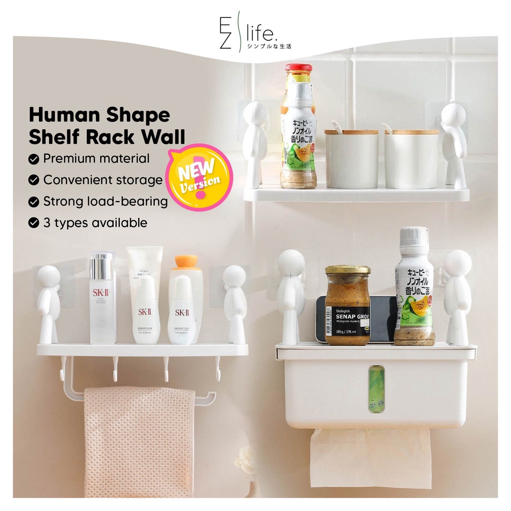 Clearance Mounted Kitchen Shelf Rack Wall Human Shape Multifunction ...