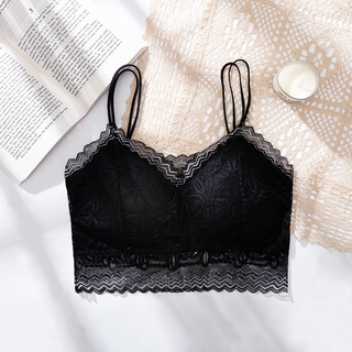 Women Lace Padded Bras Beauty Back Wrapped Chest Comfortable Wire