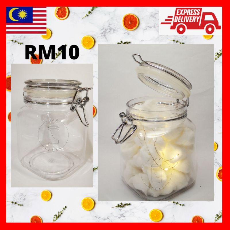 Airtight Jars Plastic Jars Balang Kedap Udara Balang Plastik 1000ml Shopee Malaysia 3794