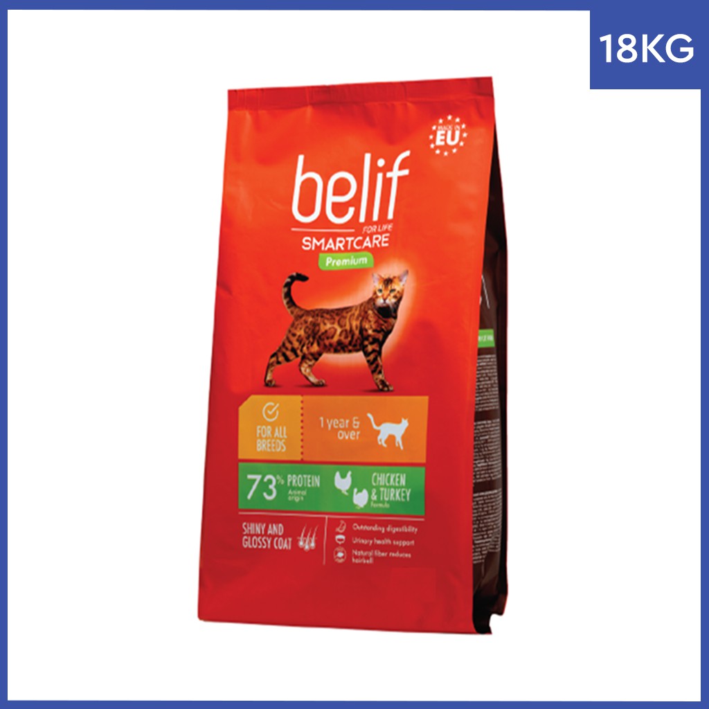 Belif Premium Dry Cat Food 18kg Chicken & Turkey Shopee Malaysia
